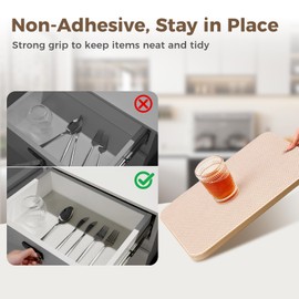 ALIUNI 100% EVA Shelf Liner for Kitchen Cabinet, 18" x 120" Drawer Liners Non Adhesive Non Slip Waterproof Plastic Paper, Dresser Pantry Bathroom Refrigerator Protector, Clear