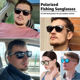 Polarised Sunglasses Men Women Retro Shades Ultralight Unbreakable Frame Summer Travel Driving Fishing Outdoor Sun Glasses UV Protection