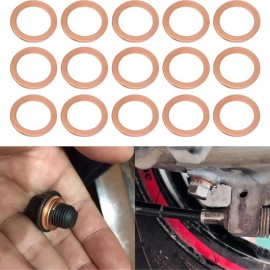 NoBrand 15PCS Oil Drain Plug Gasket, Oil Drain Plug Seals, Crush Washer, Car Accessories