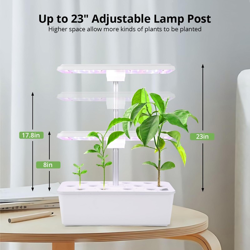Nuoya 12 Pods Hydroponic System Grow Kit, Indoor Garden Hydroponic