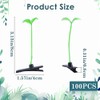 CRASPIRE 100Pcs Bean Sprout Hair Clips Plant Green Little Grass