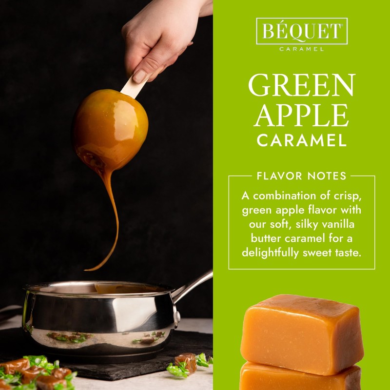 Béquet Caramel - Green Apple Caramel Candy - Gourmet Caramel