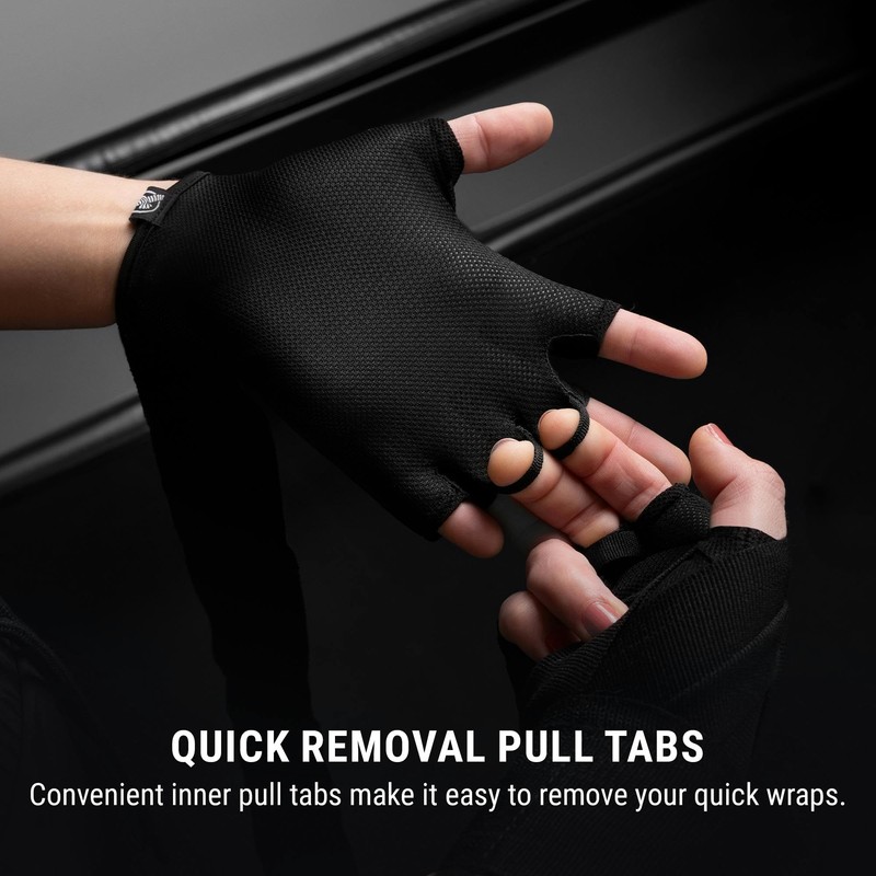 Hayabusa Elite Quick Wraps - Black, X-Large