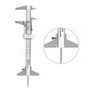QWORK Caliper Depth Base Carbon Steel T-Bar Attachment for Dial/Digital/Vernier