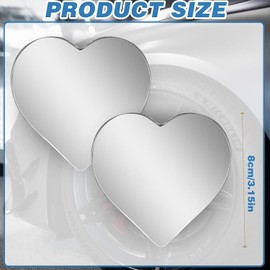 2Pcs Cars Heart Shaped Blind Spot Mirrors for Ultimate Road Safety – Adjustable Angle & Removable Wide Angle Convex Rearview Mirror, Ideal for Cars & SUVs