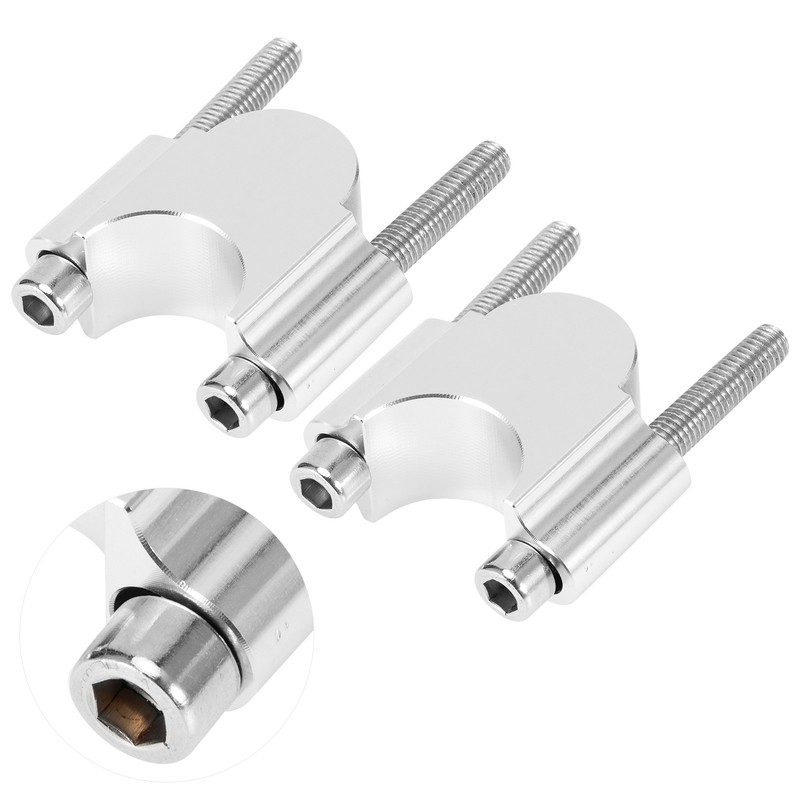 7/8in 30mm Handlebar Risers Clamp Bars Kit Universal Parts for