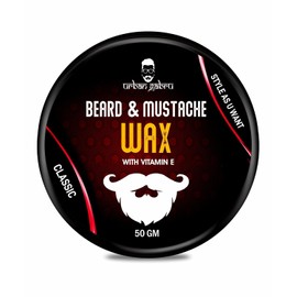 urbangabru- Cera para barba y bigote para hombres: cera para peinado, bálsamo y crema de fijación fuerte Mooch para dar forma y nutrir tu barba.