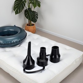 Black Plastic Air Pump Replacement Nozzles 3 Sizes - Multi-Purpose Nozzle Tips for Airbed, Inflatable Mattress, Pool Floats, Electric and Manual Pumps (3 Nozzles)