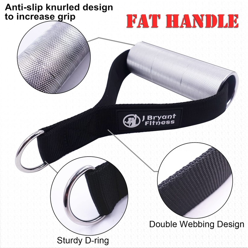 J Bryant Thick Gym Handles 2" Strong Grips Non Slip