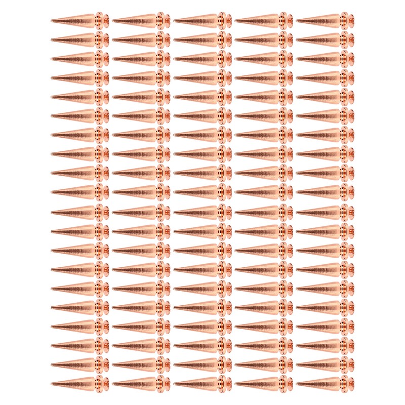 100set Punk Cone Spikes Studs Rose Gold Pointed Electroplating Burr