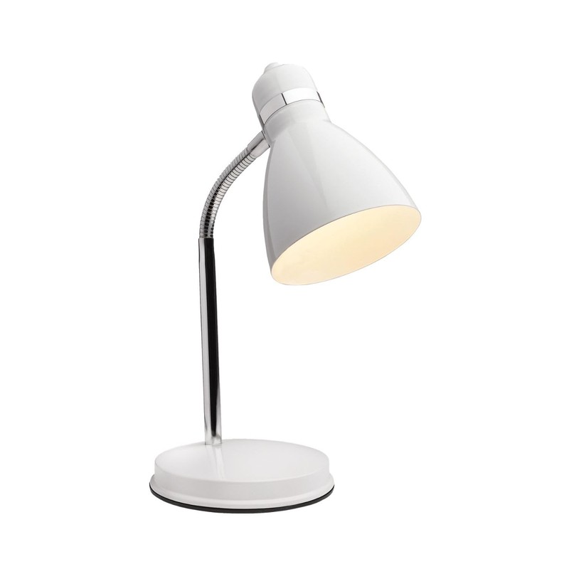 Newhouse Lighting Oxford White Metal Flexible LED Goose Neck Lamp