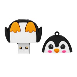 GARRULAX USB Flash Drive, 8GB / 16GB / 32GB USB2.0 Cute Animal USB Memory Stick Date Storage Pendrive Thumb Drives for Kids Children Collegue Student(64GB, Penguin)