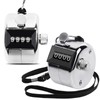 Oligei 2 Pack Metal Hand Counter Four-Digit Counter with Nylon