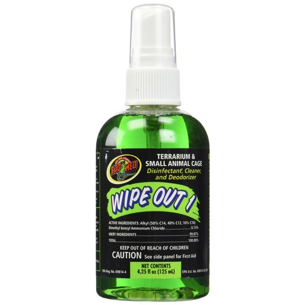 Zoo Med Laboratories SZMWO14 Wipe Out 1 Terrarium Cleaner, 4.25-Ounce