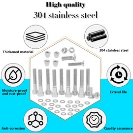 BIGLKNM 86pcs Engine Bolt Fit for CB100 CL100 CB125 CL125 SL125 XL100, Dirtbikes Motorcycle Body Stainless Steel Bolt Washer Nuts Assortment Kit