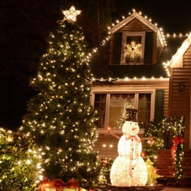 FUNPENY 50 LED Outdoor Christmas Lights, 16 FT Mini String Light with 8 Modes, Waterproof Tree Lights for Indoor Outdoor Patio Garden Party Wedding Christmas Decoration, Warm White