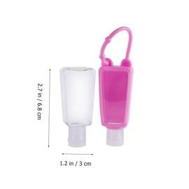 FRCOLOR 5 Sets Bottle Silicone Containers Refillable Hook Bottles Hand Soap Holder Keychain Leakproof Dispenser Container Cream Bottle Plastic Travel Empty Bottle with Hook