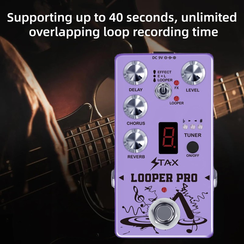 Stax RE-05 Looper Pro Pedal 5Modes Multi Effects Guitar Pedal