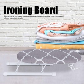Small Ironing Board, Folding Sleeve Cuffs Collars Ironing Table Space Saving for Home, Craft Room, Travel Use (Classic Grid)