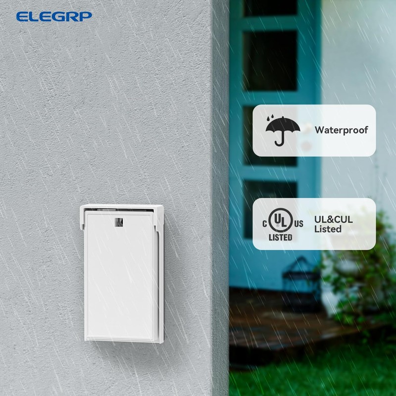 ELEGRP Vertical Outdoor Cover for Decotative Receptacles, Weatherproof Wall Plate,