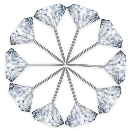 COMNICO Diamond Pushpins, 100 Pcs Clear Push Pins Stainless Steel Decorative Thumb Transparent Diamond Plastic Head Steel Pin for Office Map Calendar Art Painting