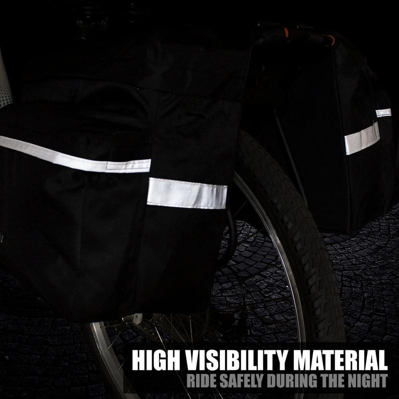 BV Panniers with Adjustable Hooks | BV-BA104P - Color: Black