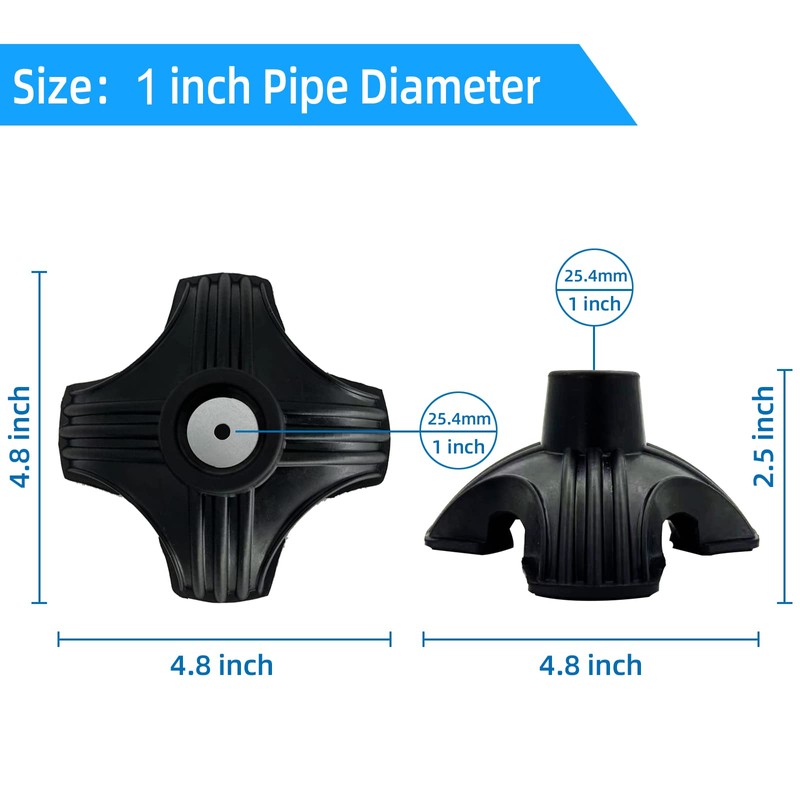 XSL Cane Tips - 3/4 Inch Heavy Duty Rubbers Self