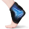 Chilmax Ankle Heel Ice Pack Wrap Brace for Swelling,Gel Cold/Hot