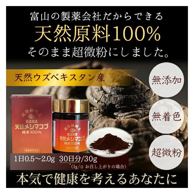 渡邊薬品 超微粉純末 天然メシマコブ 純末100% 30g (1)