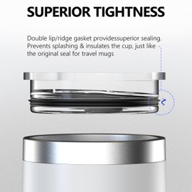 20 oz Rubber Seal Replacement Gasket for Yeti Lid, Leak-Proof O Ring Replacement Compatible with Yeti 20 oz Tumbler, 10/24 oz Mug, 25 oz Straw Mug and 10 oz Lowball, Black, 4 Packs