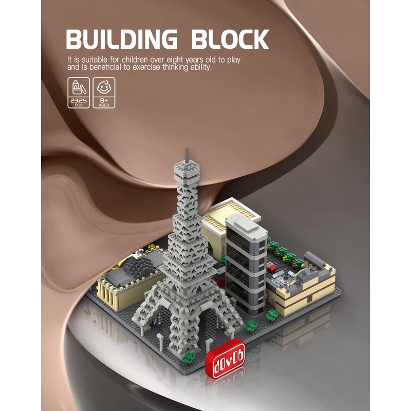 dOvOb Architecture Paris Skyline Micro Mini Blocks Building Set, 2324