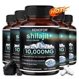 kenofor Himalayan Premium Pure Shilajit 120 Caps, IMPROVES VIGOR-VITALITY USA