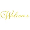 Welcome Wall Sticker Cutting Sticker Waterproof Gold Gold