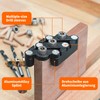 6/8/10 mm Self-Centring Woodworking Dowel Gauge Kit, 3-in-1 Drilling Template