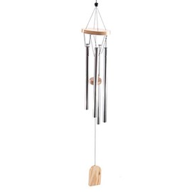 Puckator Wooden Wind Chime with Metal Tubes 37cm
