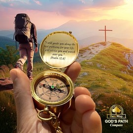 God's Path Compass – Communion & Confirmation Gift for Teenage Boys | Baptism Religious Gifts for Christian Men, Catholic, Graduation | Sentimental & 