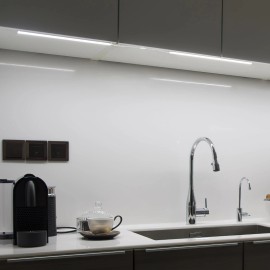 Litever Plug Under Cabinet Light Kit with Power Adapter, Dimmer, 2 pcs 12 Inc...