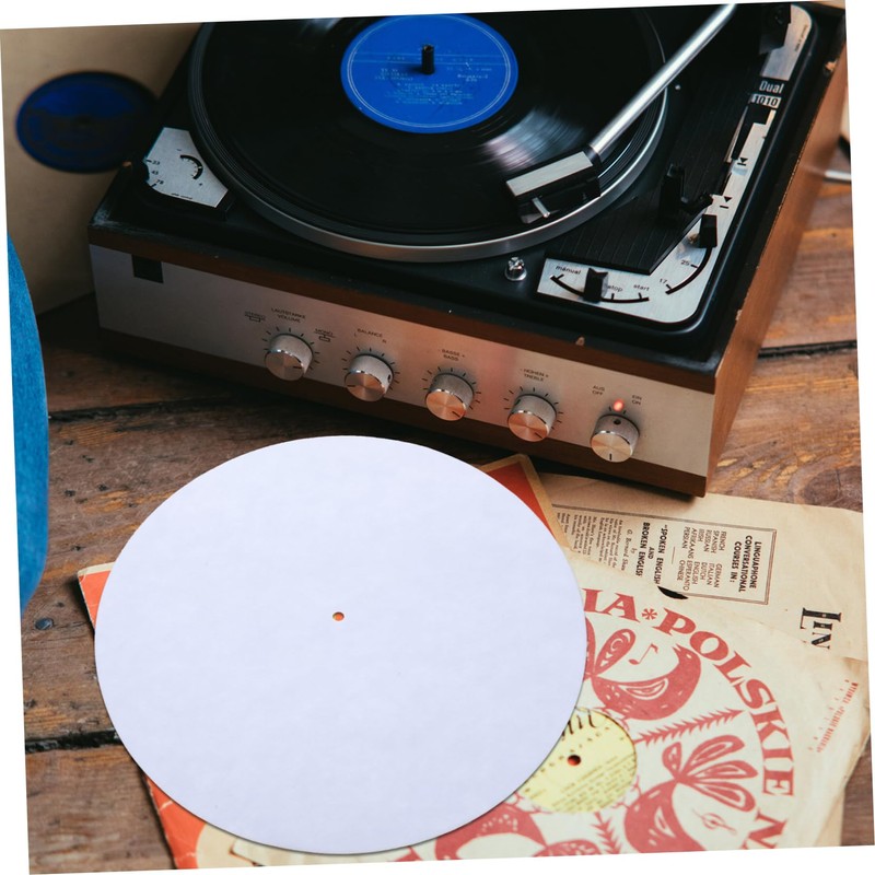 VINTORKY Wool Mat White Record Vinyls Felt Turntable Mat Slipmats