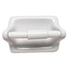 Tenedos Glazed Ceramic Bathroom Toilet Paper Holder Accessory White Wall