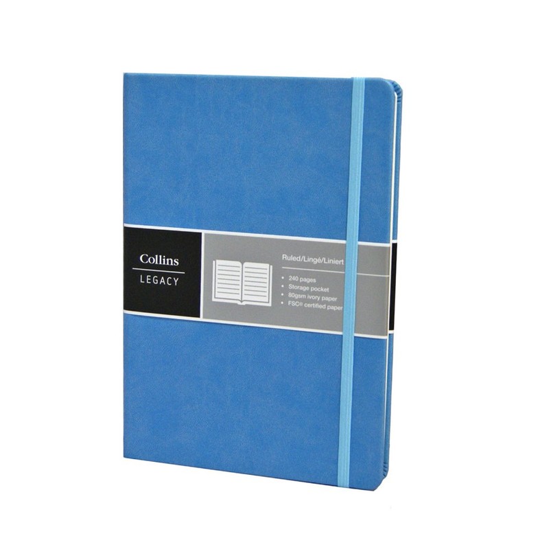 Collins Legacy A5 Hard Cover Notebook, 240 80gsm Ruled Pages