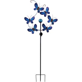 Sunset Vista 93247 Solar Garden Spinner Stake, Butterfly