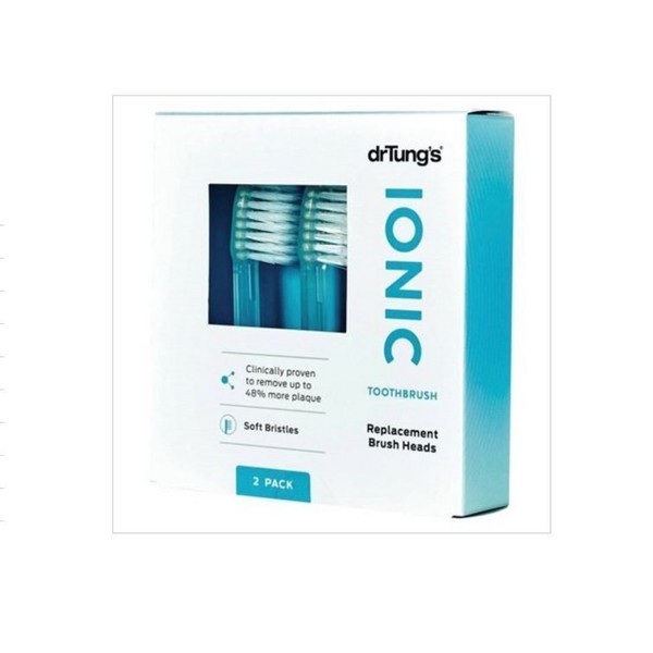 DR TUNG'S Ionic Toothbrush ( Soft ) Replacement Heads (Twin Pack) 2 DR TUNGS
