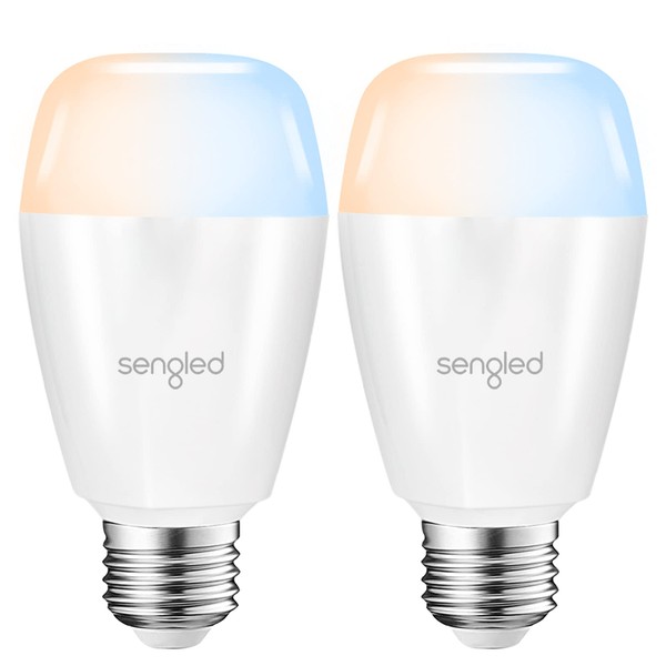 Sengled Zigbee Smart Bulbs, Tunable White 2700K~6500K, Hub Required, Dimmable via Wall Switch, Works with SmartThings and Echo Plus with Built-in Hub, Daylight A19 E26, Voice & APP Control, 2 Pack