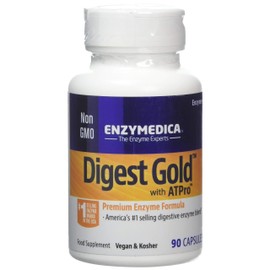 ENZYMEDICA - Digest Gold (90 Capsules) | Digestive Enzyme Supplement | Digestive Enzyme Blend with ATPro for Maximum Support, Nutrient Supplement, Gut Health Supplement, Vegan, Dairy Free
