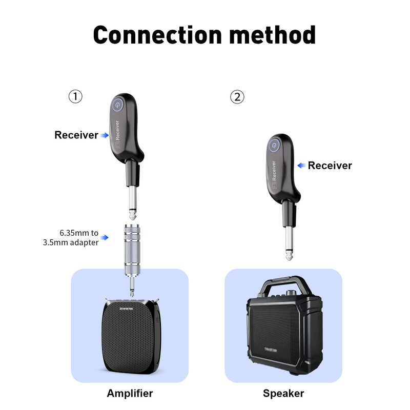 ZOWEETEK Wireless Microphones for Singing,Dual Handheld Dynamic Mic with Rechargeable