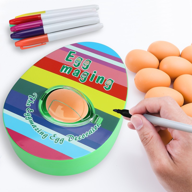 DIY Real Egg Doodle Toy Electric Easter Egg Painting Machine