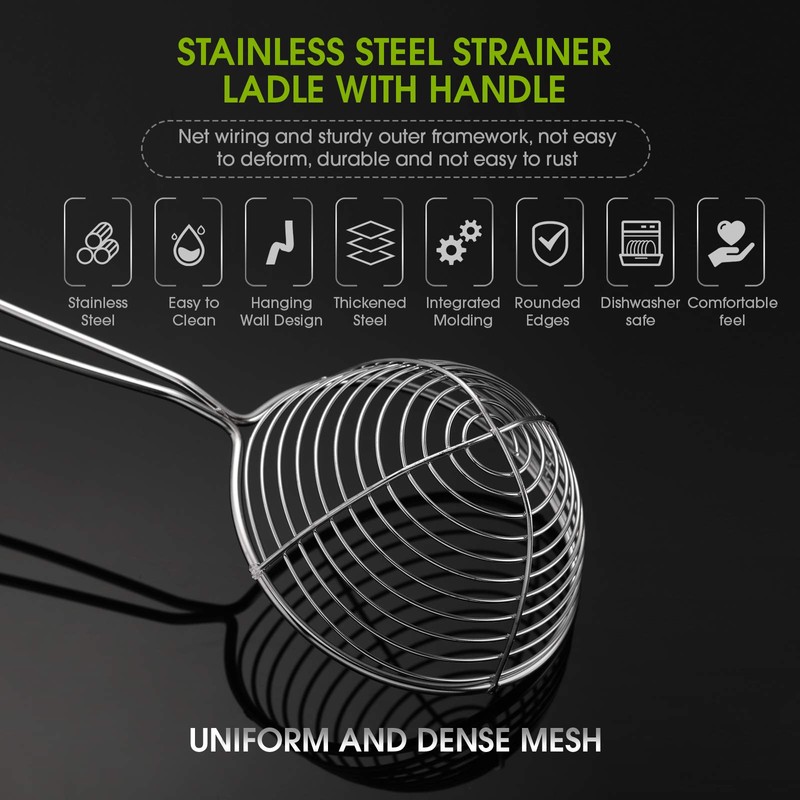 Geiserailie Hot Pot Strainer Scoops, Stainless Steel Hot Pot Strainer