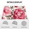 Pink Peony Dish Drying Mats for Kitchen Counter, Absorbent Reversible