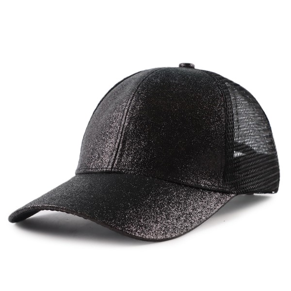 MniJiza Toddler Girl Baseball Cap Little Girls Glitter Ponytail Hats