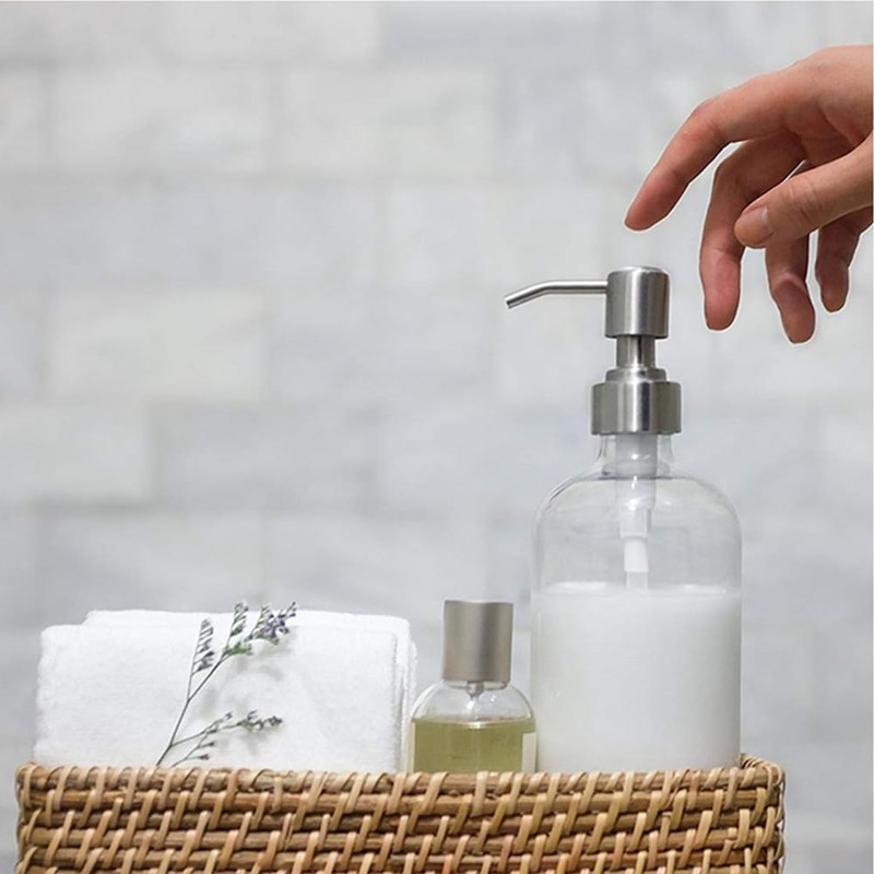 2 Pack Soap Dispenser Pump Replacement Stainless Steel Soap Dispenser
